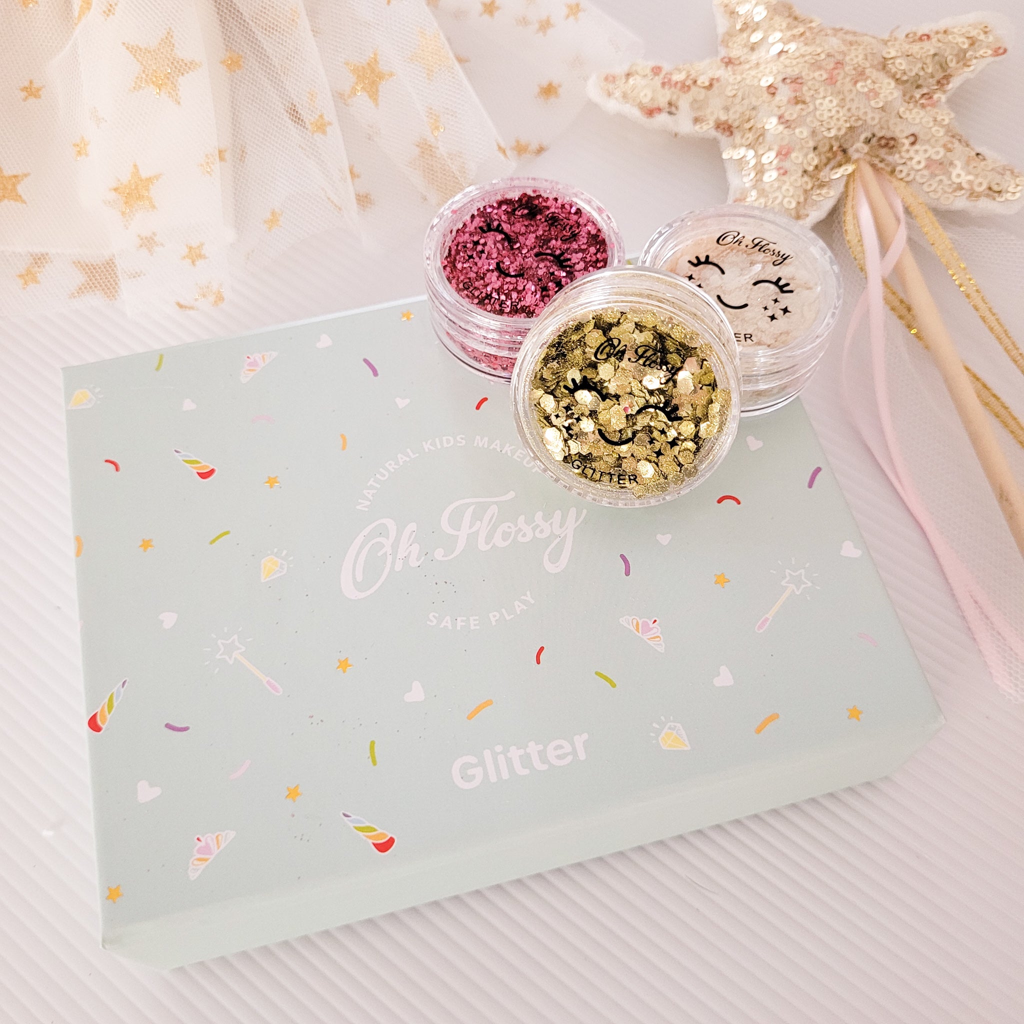 Oh Flossy Kids Sparkly Glitter Set