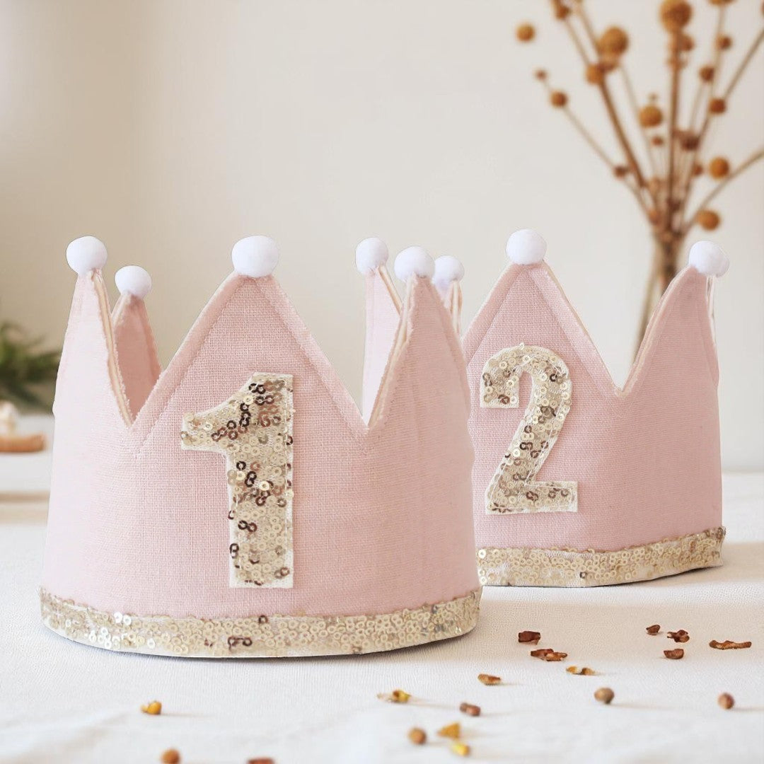 Alimrose Birthday Crown | Pink + Gold