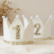 Alimrose First Birthday Crown | Ivory + Gold